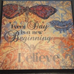 Inspirational Butterfly Wall Art - Multicolor